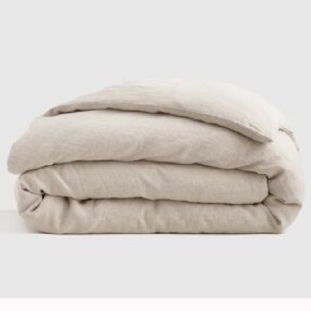 NWOT Quince European Linen Natural Chambray Duvet Cover- Queen